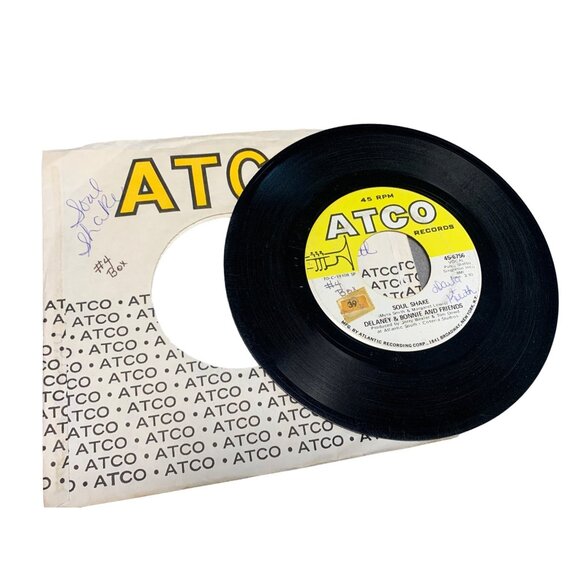Vintage ATCO Records 45 RPM Vinyl "Soul Shake" by Delaney & Bonnie and Friends - Picture 1 of 3